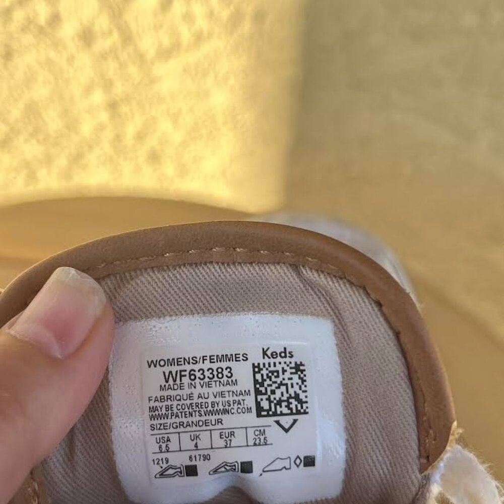 Keds Women's beige/tan and white Center Ticking Stripe Size 6.5 - Picture 4 of 6